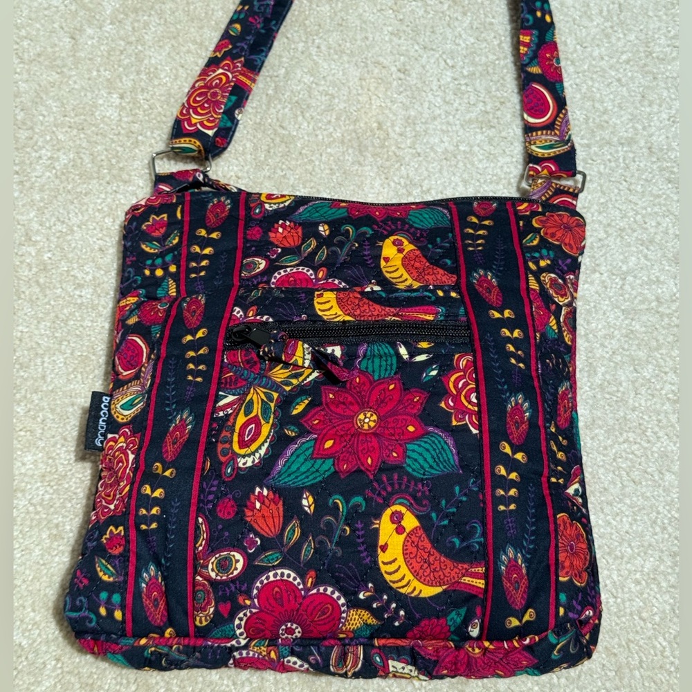 Quilted Crossbody Floral Birds BocaBag 
crossbody bag